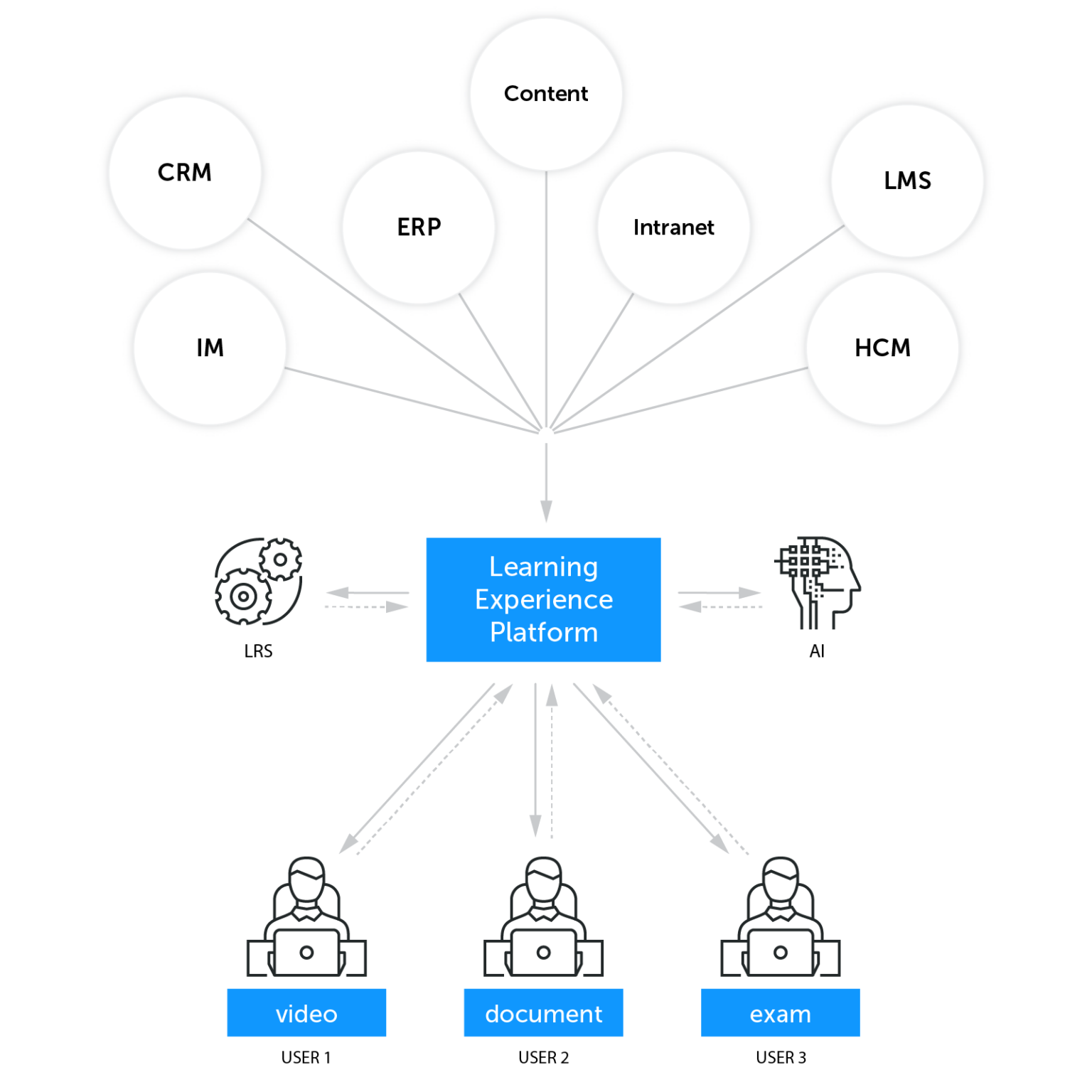 User exam. Learning experience platform. LXP платформа. Графическая карточка платформы LMS. Experiential Learning.