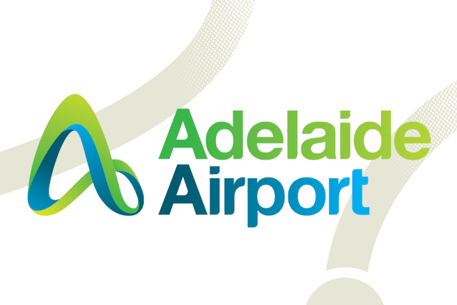 Adelaide Airport logo on an Valamis brand colour background announcing the learning platform launch